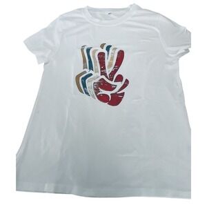 Buy Cool Shirts Ladies Peace T-shirt Funky 70's Peace Sign Tee